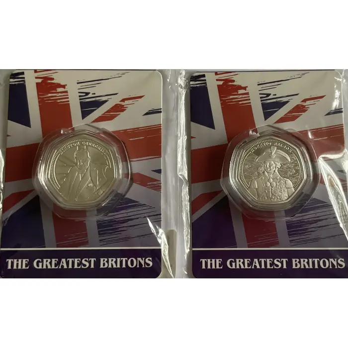 THE GREATEST BRITONS - HORATIO NELSON & WINSTON CHURCHILL COMMEMORATIVES