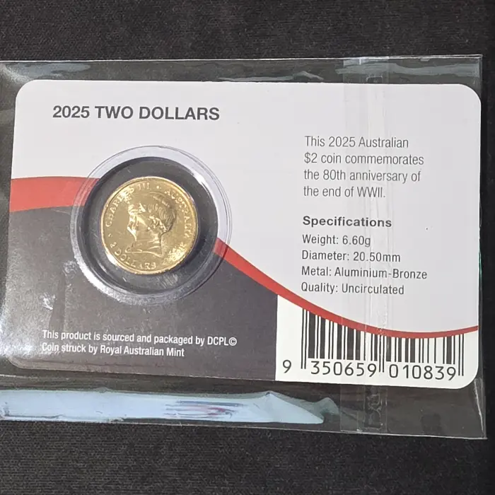 2025 poppy wreath $2 uncirculated carded