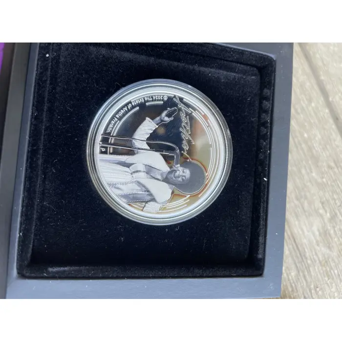 Title: 2024 Perth Mint Aretha Franklin 1oz Silver Proof Coloured Coin #0221 - Lo