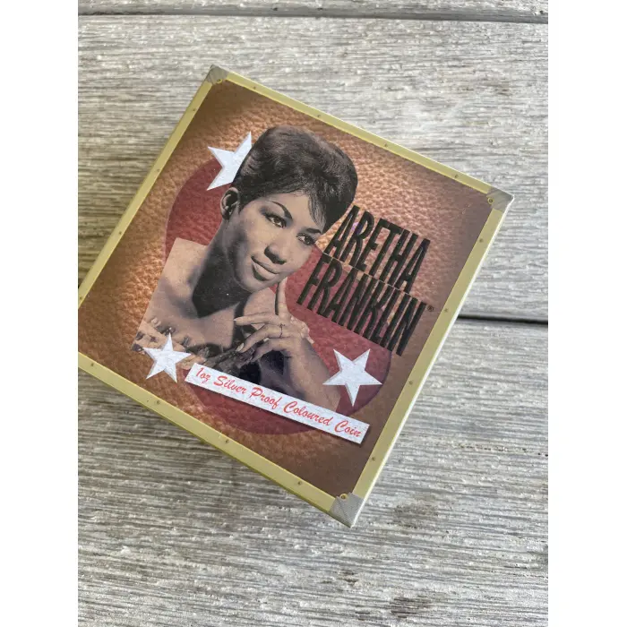 Title: 2024 Perth Mint Aretha Franklin 1oz Silver Proof Coloured Coin #0221 - Lo