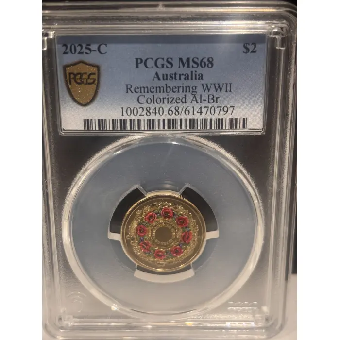 2025 C-Mint $2   Poppy Wreath Remembrance Coin PCGS MS68