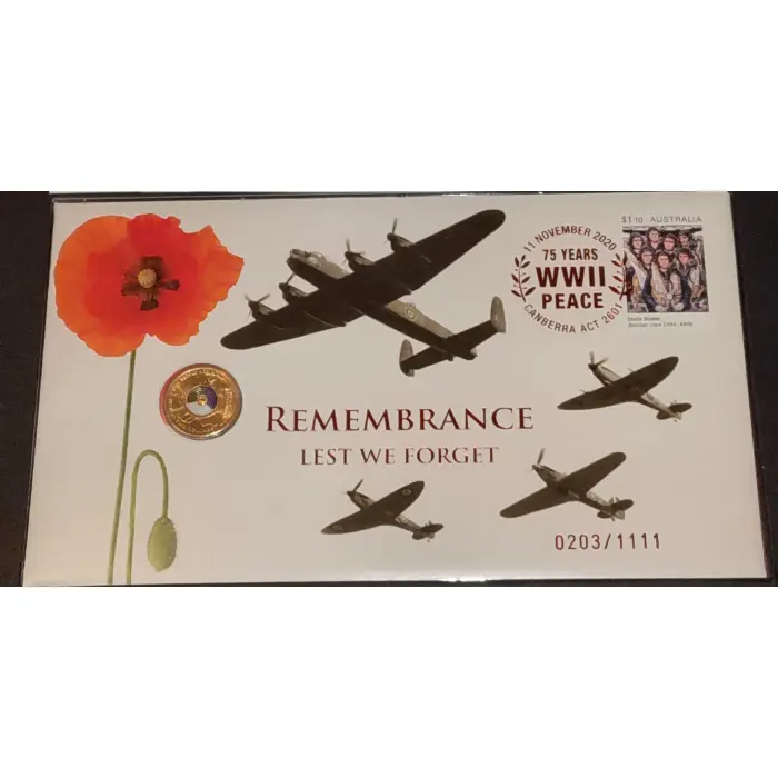 2020 $2 "Remembrance - 75th Anniversary of End of WWII" Impressions PNC