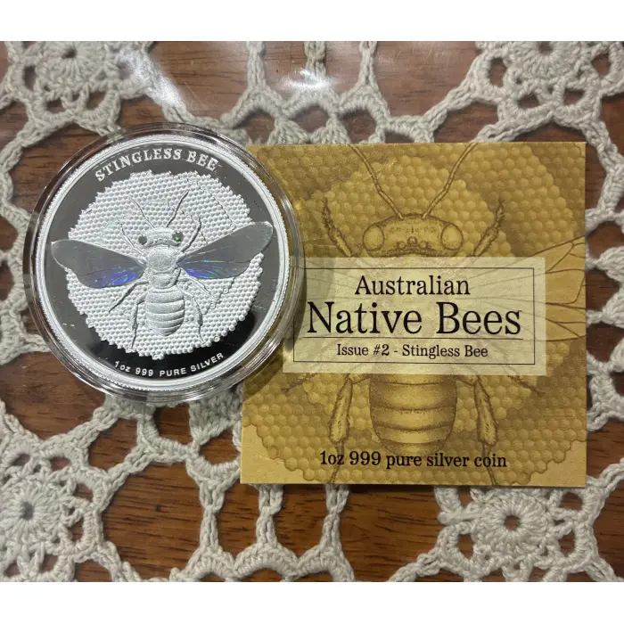 2026 AUSTRALIAN NATIVE BEES 1 oz SILVER COIN  “STINGLESS BEE” ISSUE #2