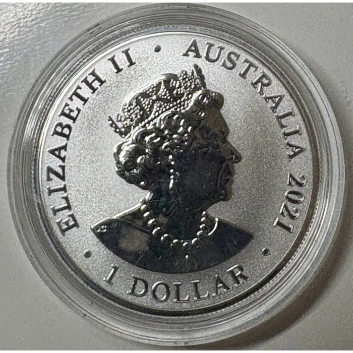 2021 RAM Kangaroo Series - Outback Majesty 1oz Silver Proof Coin- In Capsule