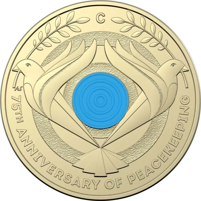 75TH ANNIVERSARY OF PEACEKEEPING 2022 $2 C MINTMARK UNCIRCULATED COIN