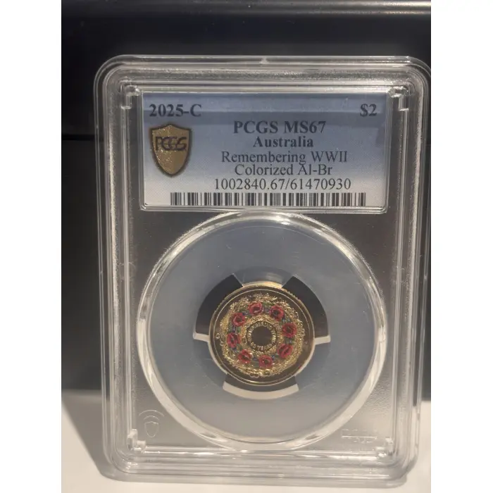 2025 C-Mint $2   Poppy Wreath Remembrance Coin PCGS MS67