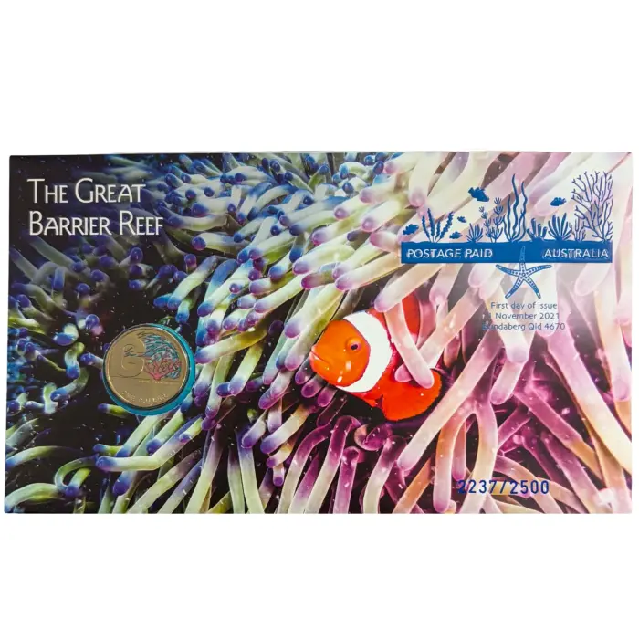 2021 $1 Great Barrier Reef Coloured PNC
