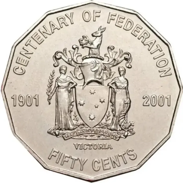 50c 2001 Centenary of Federation SET of 7 Fifty Cent Coin Circulated
