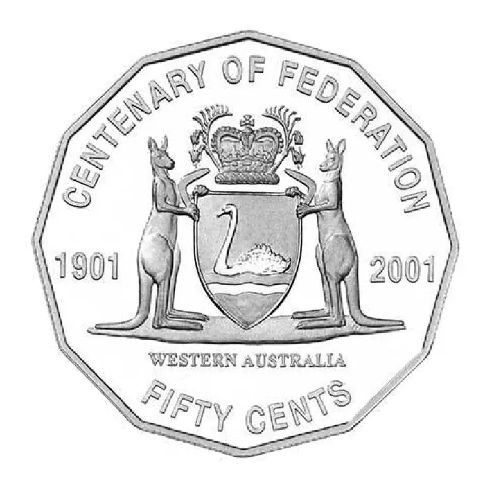 50c 2001 Centenary of Federation SET of 7 Fifty Cent Coin Circulated