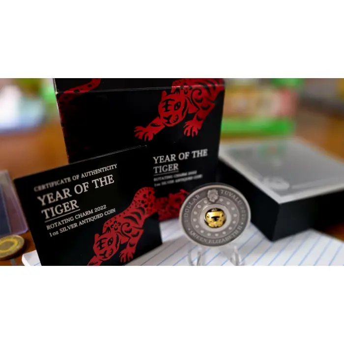 YEAR OF THE TIGER  ROTATING COIN 