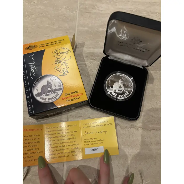 2007 $1 Silver Kangaroo Proof Coin