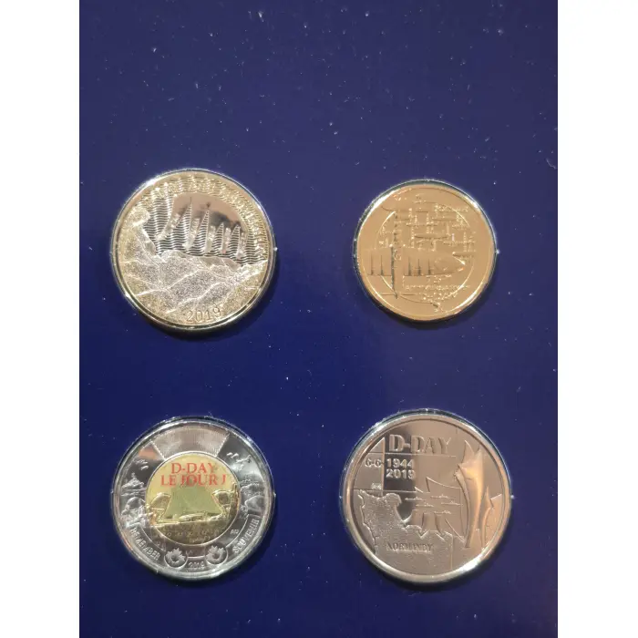 ​2019 Allied Nations 75th Anniversary of D-Day 4-Coin Pack