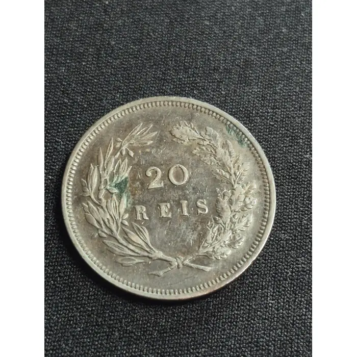 Antique 1892 Portugal 20 Reis Coin – King Carlos I – Bronze Numismatic Collectib