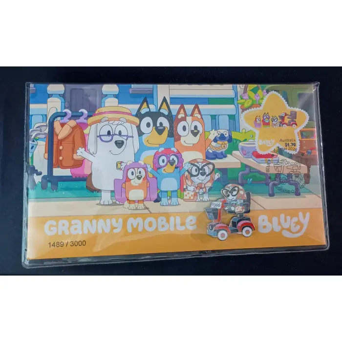BLUEY - Full Set of 5 - Stamp & Pin Cover (Limited Mintage of 3000)