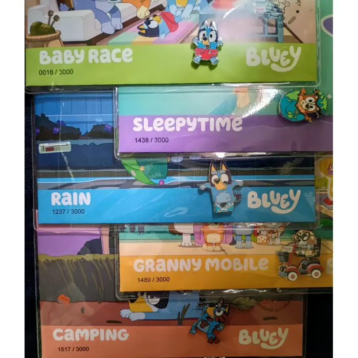 BLUEY - Full Set of 5 - Stamp & Pin Cover (Limited Mintage of 3000)