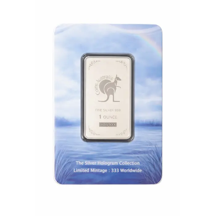 2026 1oz Wings of Wonder - Swan Silver Hologram Minted Bar