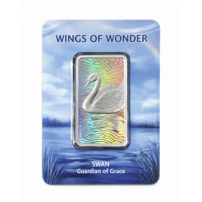 2026 1oz Wings of Wonder - Swan Silver Hologram Minted Bar