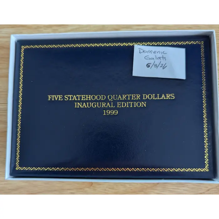 1999 Five Statehood Quarter Dollars Inaugural Edition