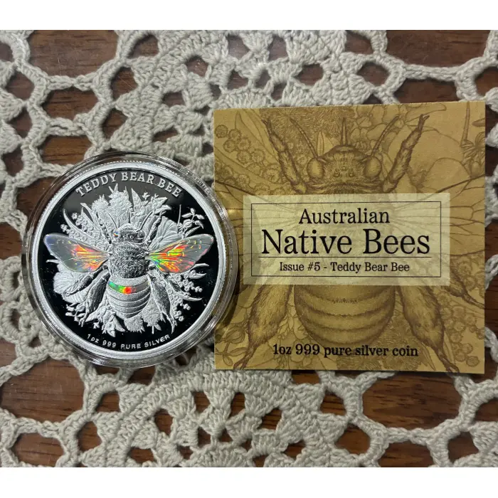 2026 AUSTRALIAN NATIVE BEES 1oz SILVER $2 COIN “TEDDY BEAR BEE” ISSUE # 5