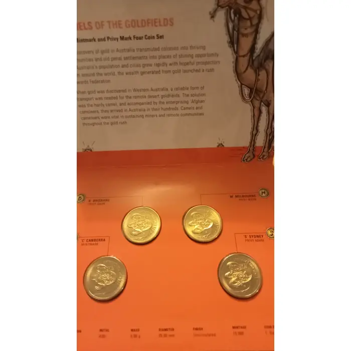  Eureka Gold Rush 2020 mintmark and privy mark 4 coin set   