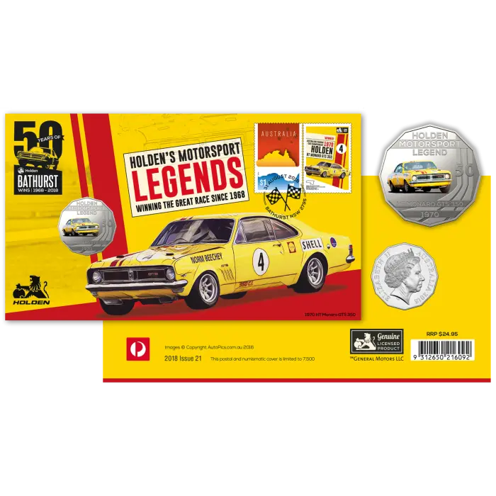 2018 50c 1970 Holden HT Monaro - Motorsport Legend PNC