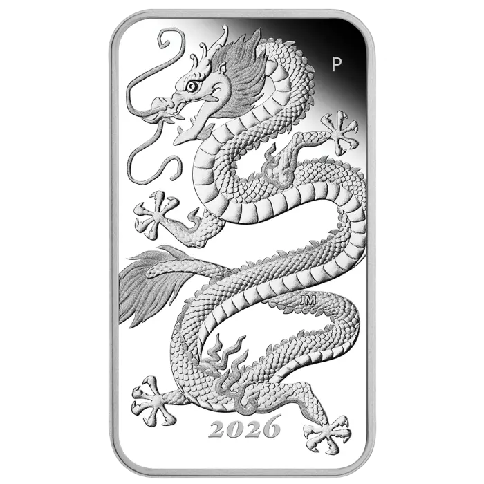 2026 Dragon $1 1oz Silver Rectangular Proof Coin