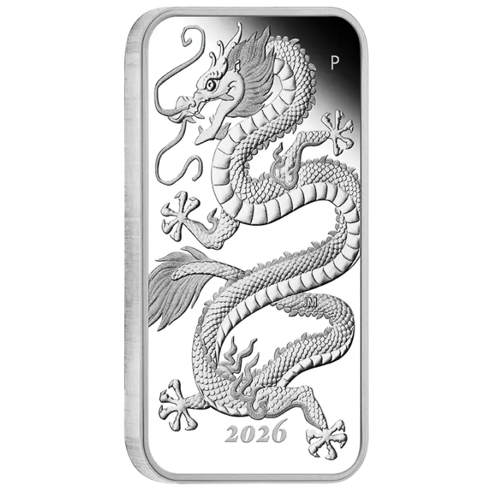 2026 Dragon $1 1oz Silver Rectangular Proof Coin