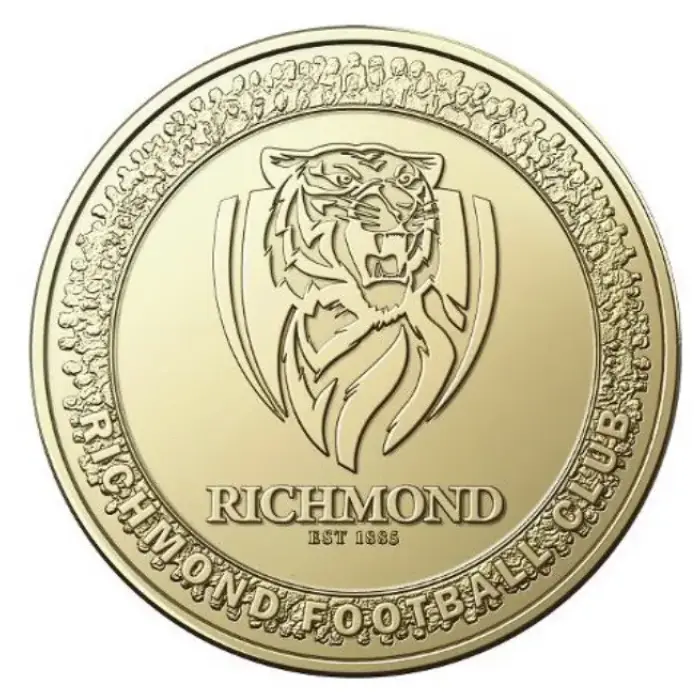 2023 AFL $1 ONE DOLLAR PREMIERSHIP SEASON UNC COIN | RICHMOND TIGERS uncirculate