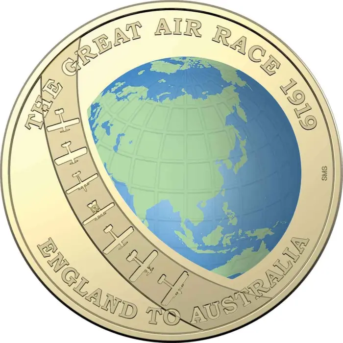 2019 $1 Centenary of the Great Air Race Coin Collection 8 Coin Set with Tin
