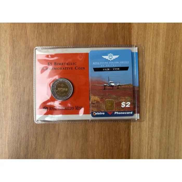 1998 $5 Royal flying Doctors Bimetallic Commemorative Coin 