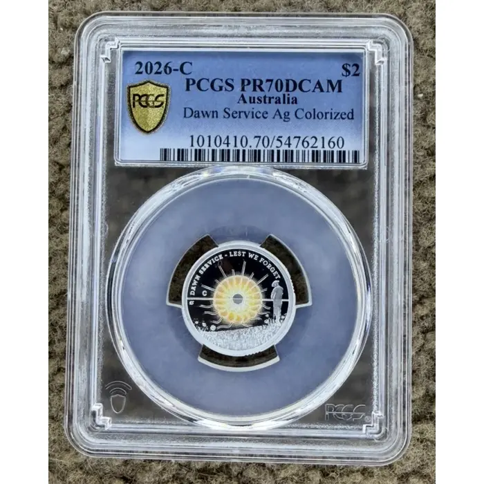 2026 $2 Dawn Service ‘C’ Mintmark Silver Proof PCGS PR70DCAM – Top Pop