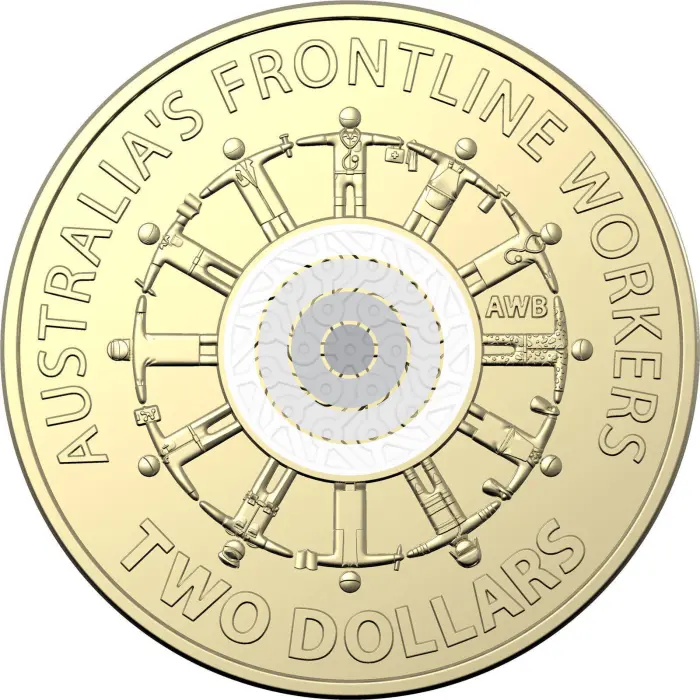 Security Bag of 25 Uncirculated 2022 $2 Frontline Worker Coins