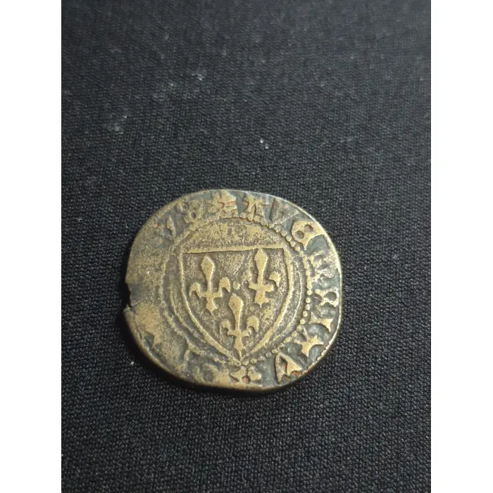 Authentic 16th Century French Billon Liard – King Henry III / IV Era Coin