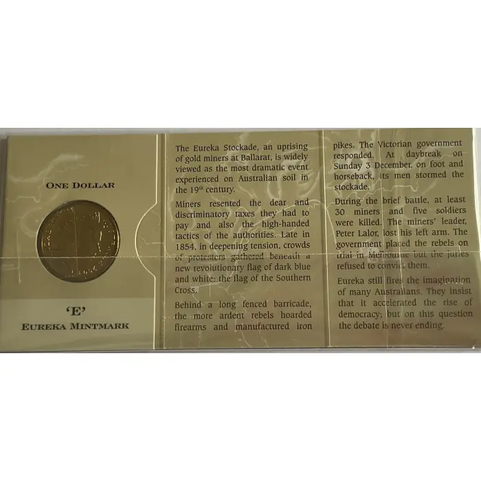 2004 $1 UNC EUREKA STOCKADE COIN - MINTMARK ‘E’