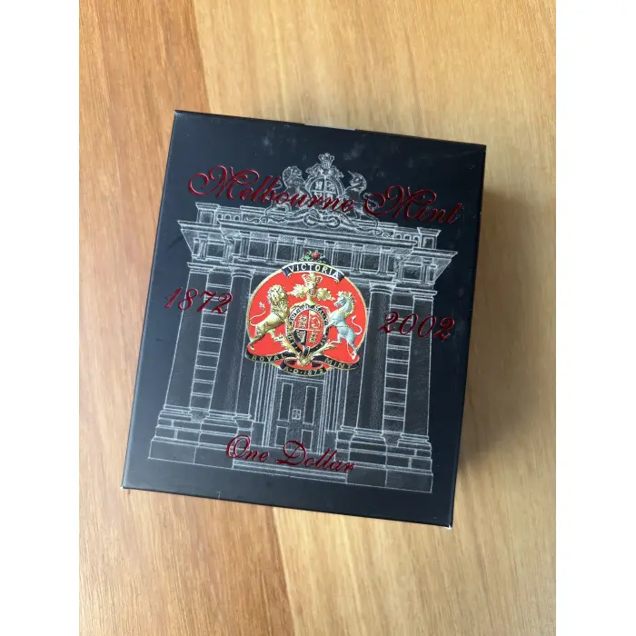 2002 Melbourne Mint $1 Silver and Gold Proof Coin 