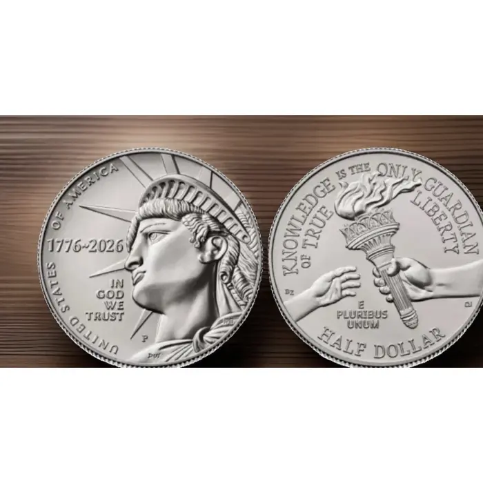 2026 Unc 🇺🇸Semiquincenential 50c Enduring Liberty Stamped 1976-2026 P Mint 