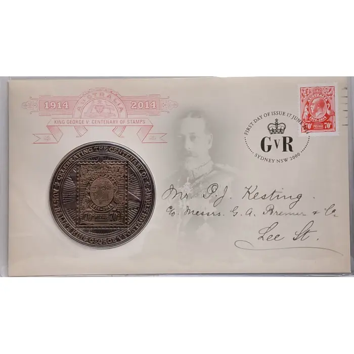 📮2014 "Centenary of the First King George V  Stamp" PMC 3134/3500📮