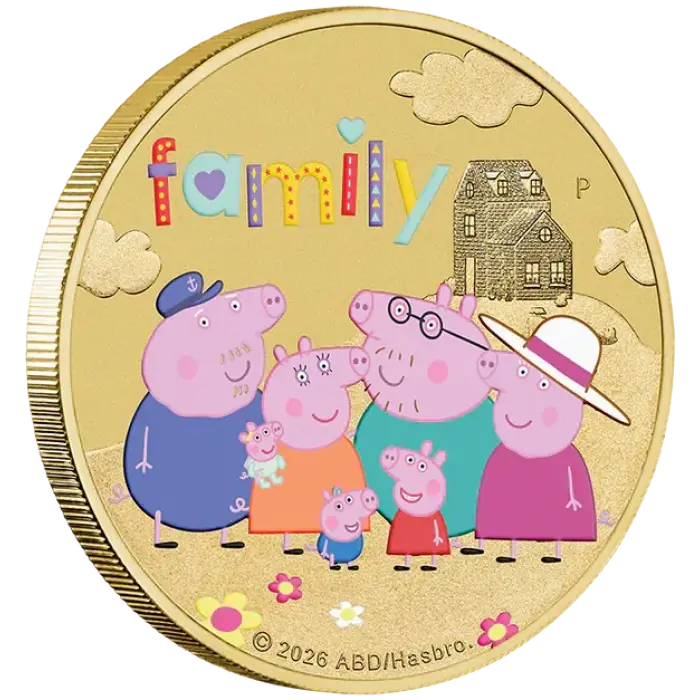 Peppa Pig - Family 2026 Collector Coin in Card