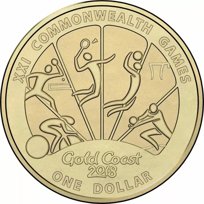 $1 2018 Gold Coast Commonwealth Games Design #4 cycling etc AUS UNC from folder