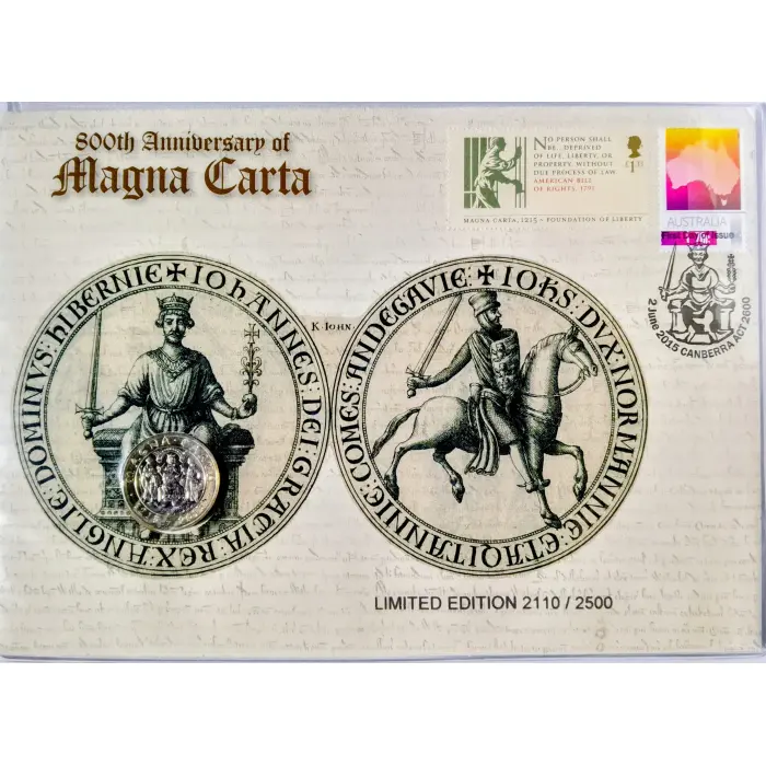 2015 £2 "800th Anniversary Of Magna Carta" Ltd FDC PNC  *2110/2500