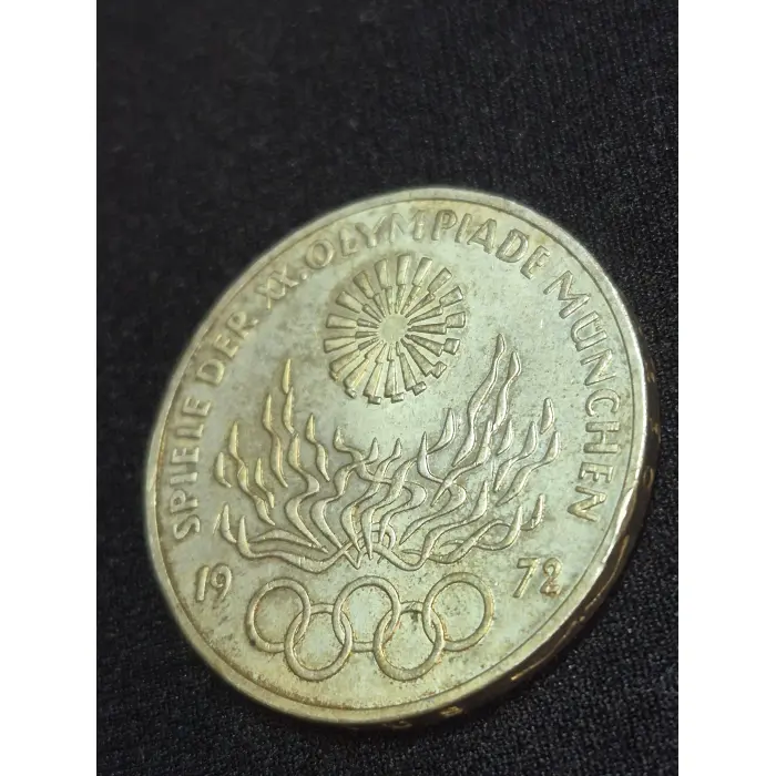 1972 West Germany 10 Deutsche Mark Commemorative Silver Coin (Munich Olympics)