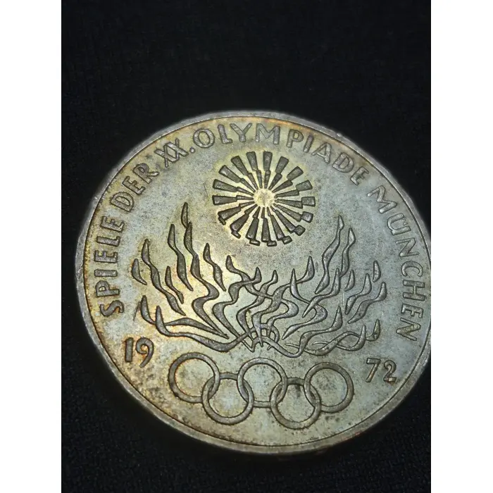 1972 West Germany 10 Deutsche Mark Commemorative Silver Coin (Munich Olympics)