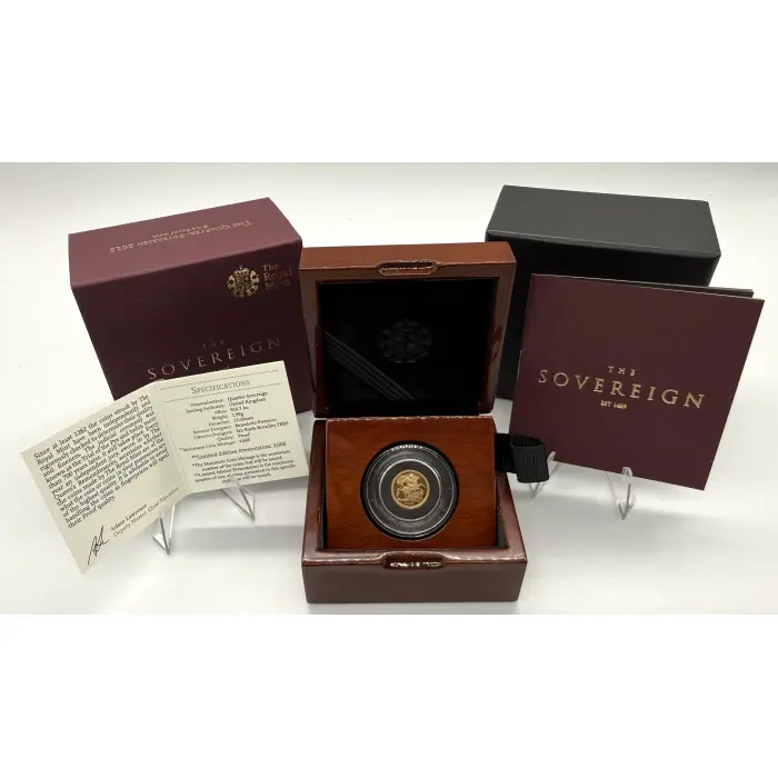 2015 Great Britain Royal Mint 1/4 gold sovereign. 3,000 mintage- only one in Oz!