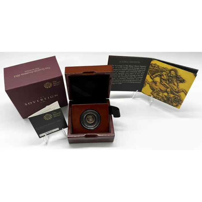 2015 Great Britain Royal Mint 1/4 gold sovereign. 3,000 mintage- only one in Oz!