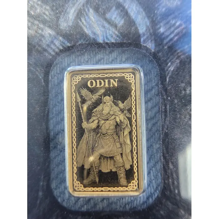 1/100th oz 999 gold bar Germania Mint "Odin" limited to 5000 