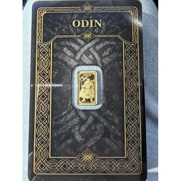 1/100th oz 999 gold bar Germania Mint "Odin" limited to 5000 