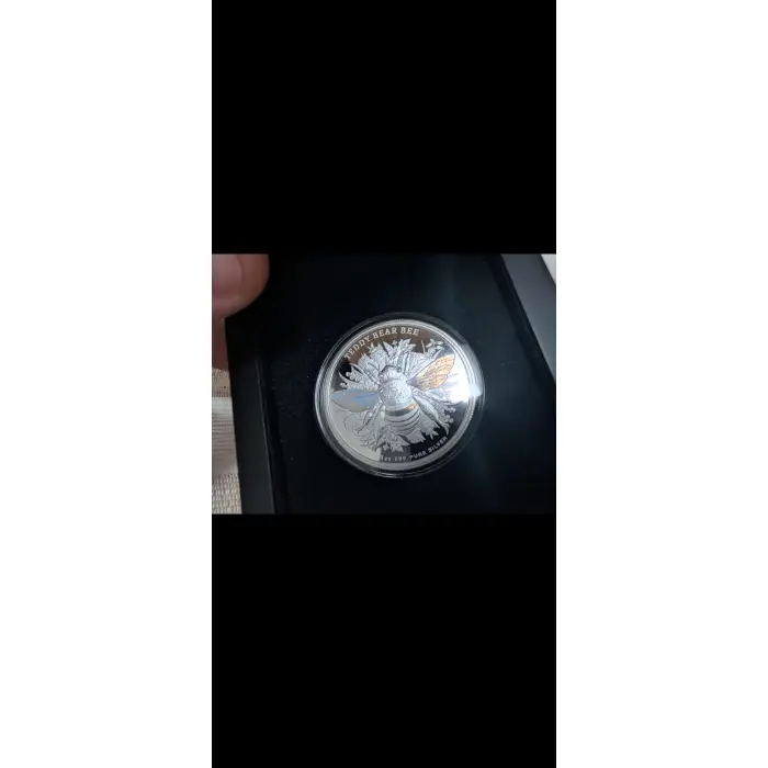 2026 $2 Teddy Bear Bee Hologram 1oz Silver Proof Coin (LOW COA #0075) — Sold Out