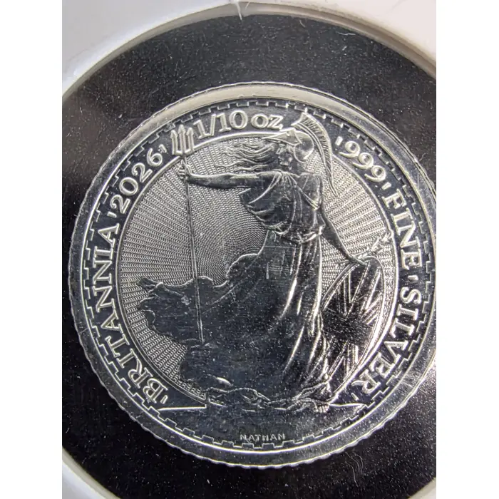 1/10th oz Britannia silver coin 2026 Bonus free 1g Britannia bar