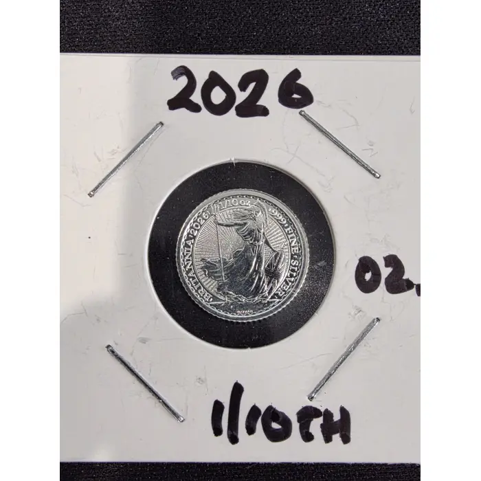 1/10th oz Britannia silver coin 2026 Bonus free 1g Britannia bar