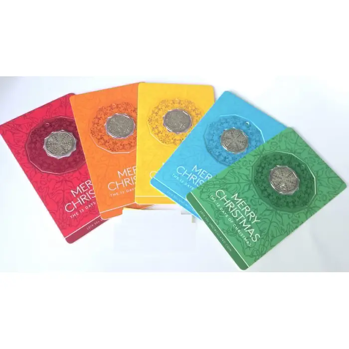 2019 50c 12 Days of Christmas  5 RAM  card  Set